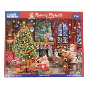 White Mountain Opening Presents #1606 by P.D Moreno 1000 Piece Puzzle Pre-Owned